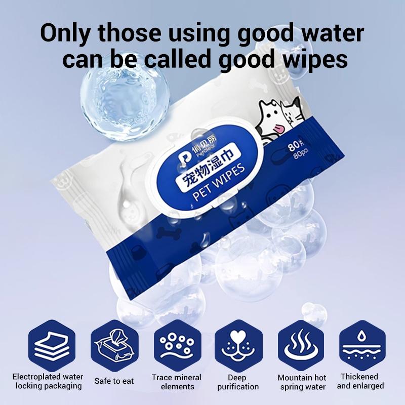 PetClear Pet Wipes 80pcs for Cats and Dogs