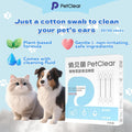 PetClear Pet Ear Cleaning Cotton Swabs for Cats and Dogs
