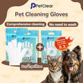 PetClear Pet Cleaning Gloves and Deodorizing Wipes for Cats and Dogs
