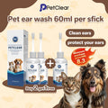 PetClear Pet Ear Cleaner for Cats and Dogs