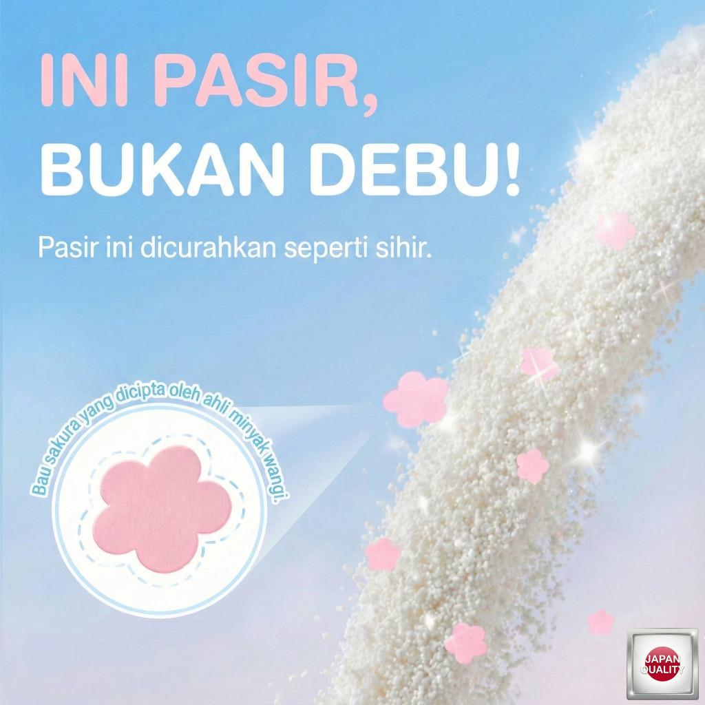 PetClear Cassava Cat Litter 2KG - Low Dust Deodorizing Formula