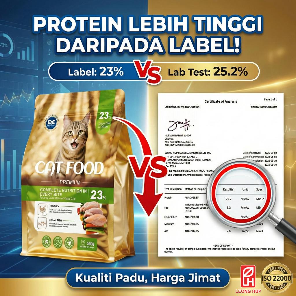 Petclear Cat Food 500g– High Protein (23%-26%) cat kibble ocean fish chicken