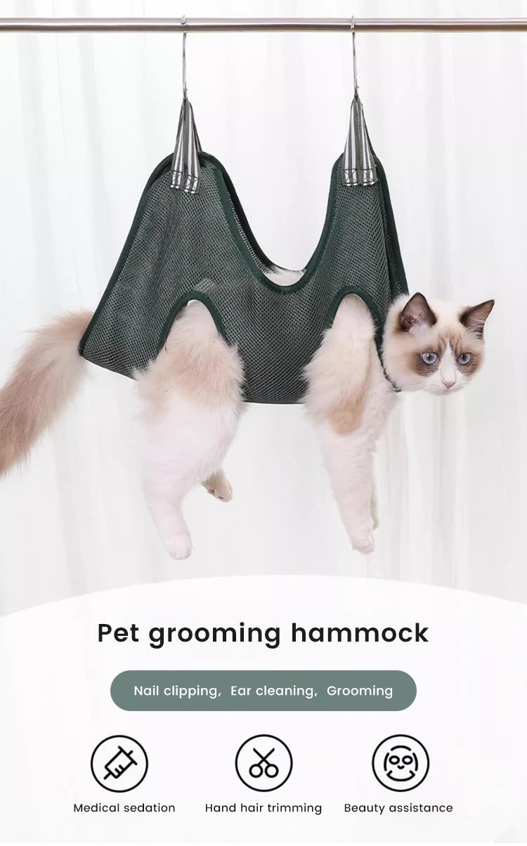 PetClear Pet Grooming Hammock Set Cat Restraint Bag Pet Claw Care Tool
