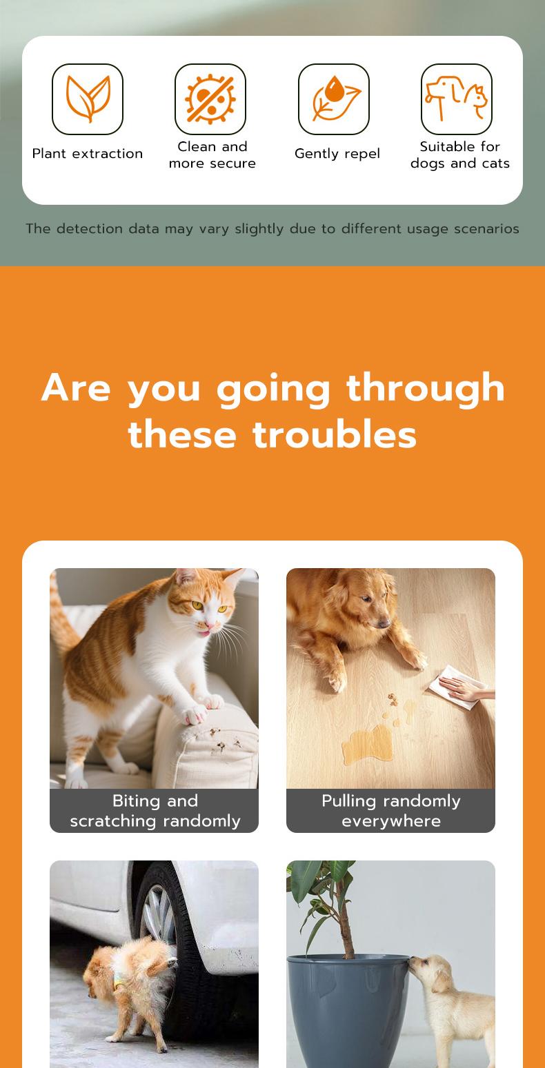 PetClear Pet No-Go Area Training Spray 450ML - Orange Scent
