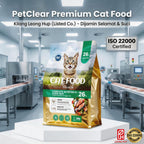 Petclear Cat Food 500g/5kg – High Protein (23%-26%) cat kibble ocean fish chicken