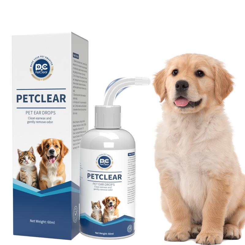 PetClear Pet Ear Cleaner for Cats and Dogs