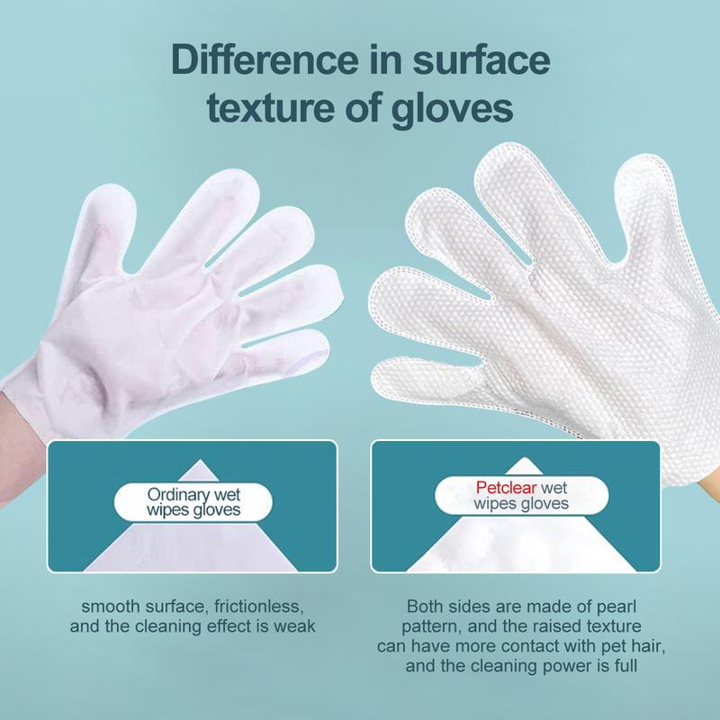 PetClear Pet Cleaning Gloves and Deodorizing Wipes for Cats and Dogs