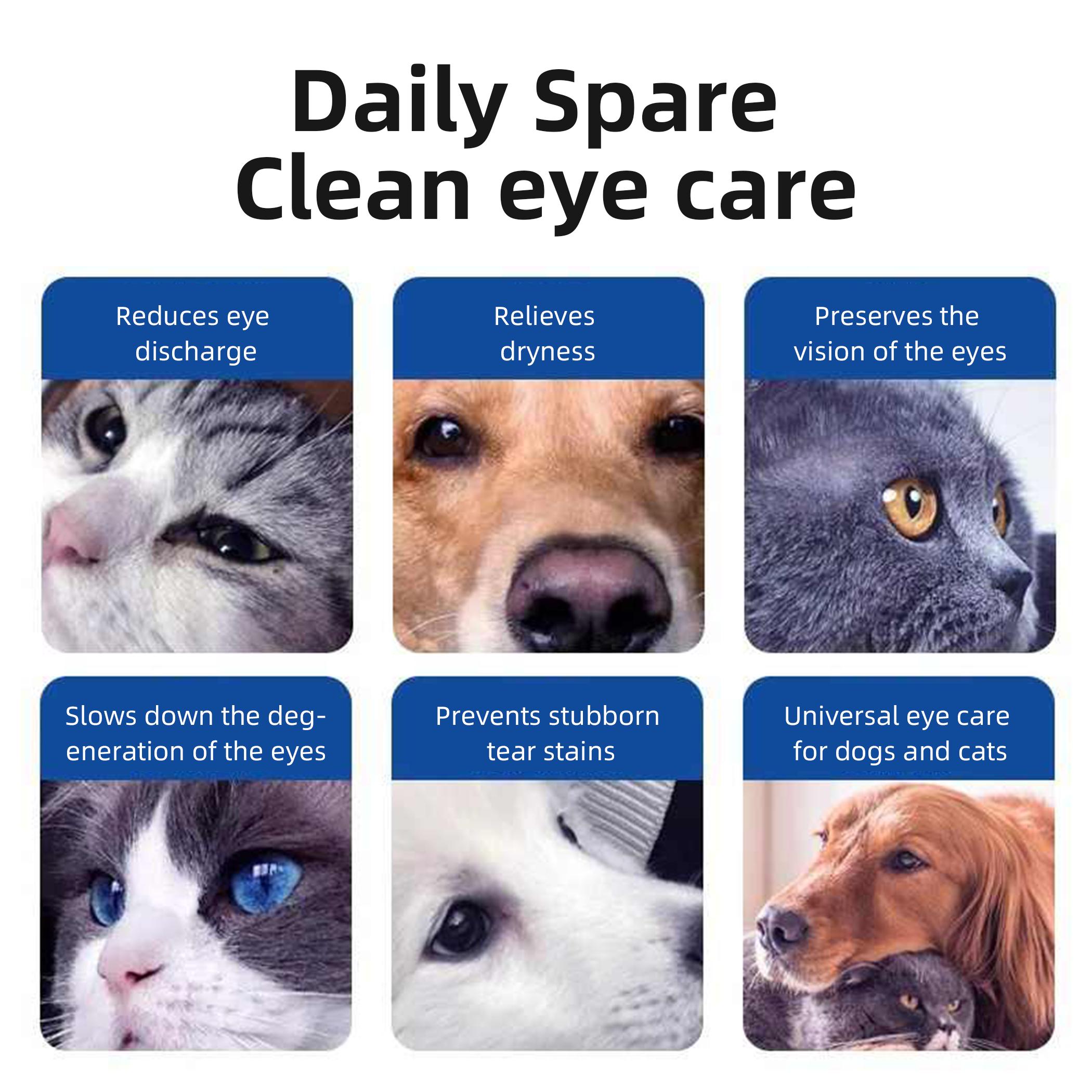 PetClear Pet Eye Drops for Cats and Dogs - Tear Stain Care