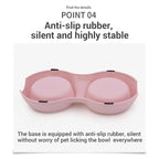 PetClear Stainless Steel Double Pet Bowl for Cats and Dogs
