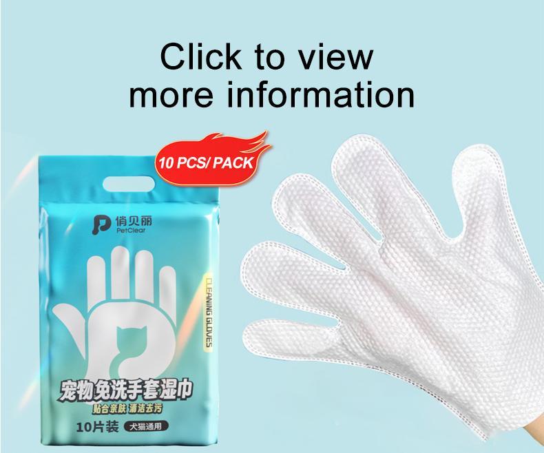 PetClear Pet Cleaning Gloves and Deodorizing Wipes for Cats and Dogs