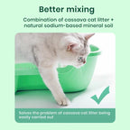 PetClear Cassava Cat Litter 1.25KG - Low Dust Deodorizing Formula
