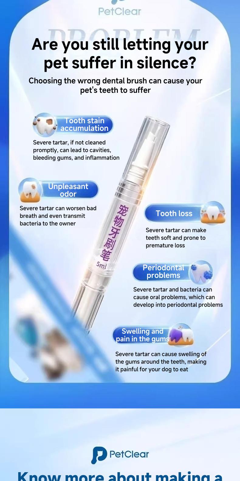 PetClear Pet Dental Tartar Remover Pen