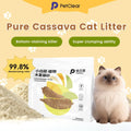 PetClear Cassava Cat Litter 1.9kg - Low Dust Deodorizing Formula