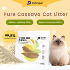 PetClear Cassava Cat Litter 1.9kg - Low Dust Deodorizing Formula