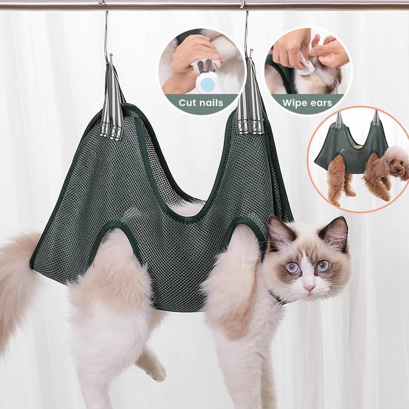 PetClear Pet Grooming Hammock Set Cat Restraint Bag Pet Claw Care Tool