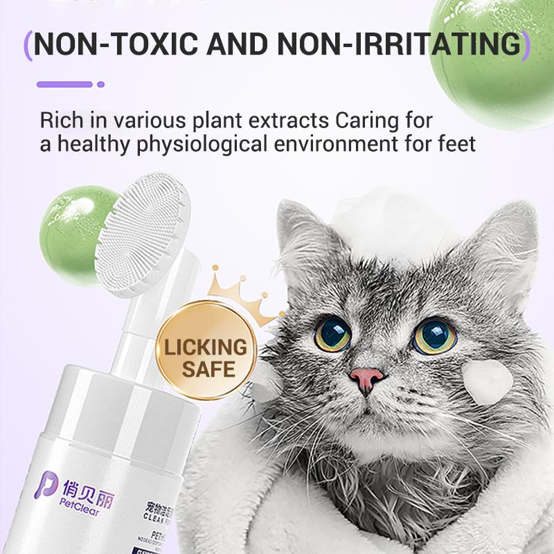 PetClear No-Rinse Pet Paw Cleaning Foam