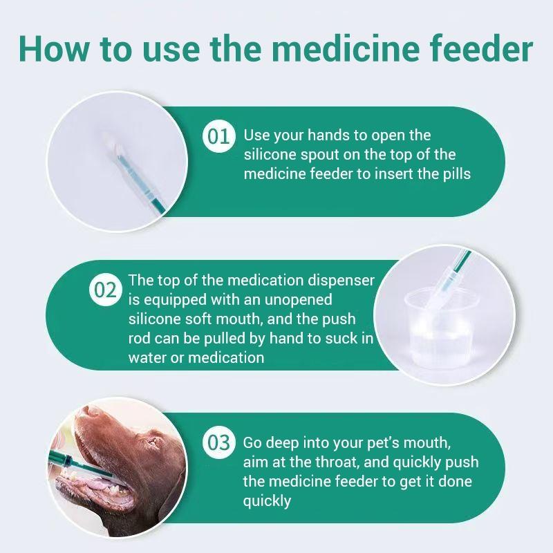 PetClear Silicone Pet Medicine Feeder for Cats and Dogs