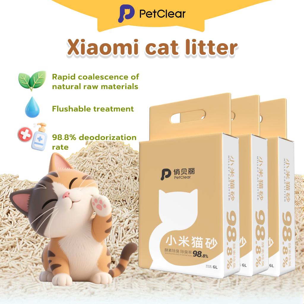 PetClear Tofu Cat Litter 6L - Low Dust Deodorizing Formula