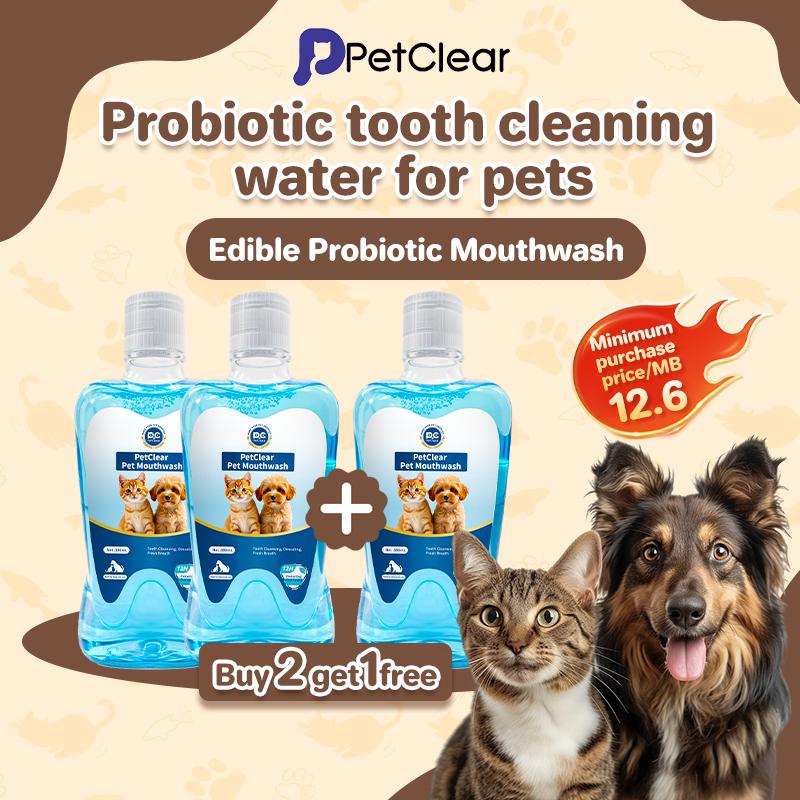 PetClear Pet Mouthwash for Cats and Dogs - Breath Freshener