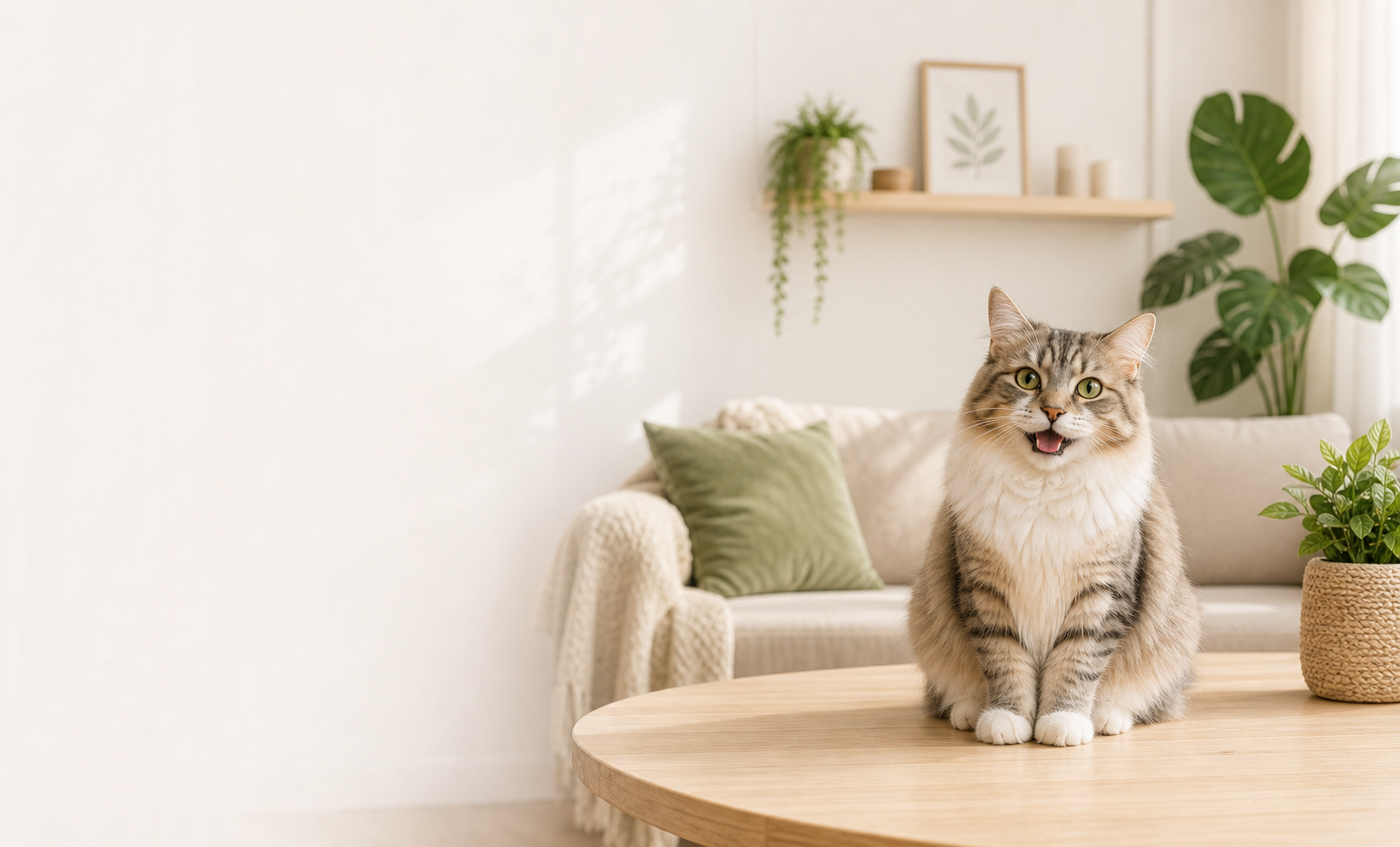 Cat relaxing at home